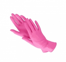 Перчатки нитриловые неопудренные "Розовые" L (100шт/уп) (10 упак/кор)